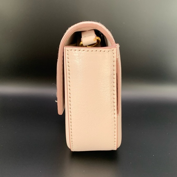 Authentic Givenchy Goatskin Quilted GV3 Mini Pocket Convertible Bag Pink - Picture 2 of 8